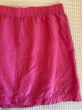 MERONA Linen-Blend Pull-On Skirt in Hot Pink - M